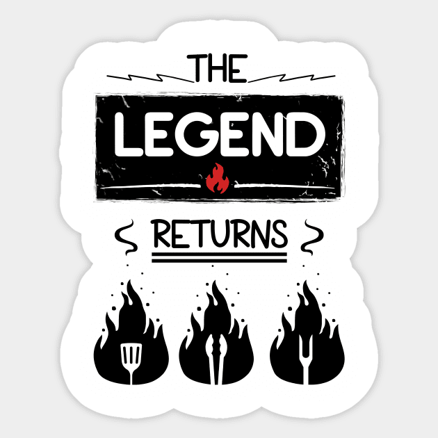 Grill Master Returns Sticker by Newmen